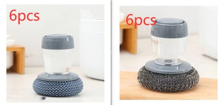 Kitchen Soap Dispensing Palm Brush for Dish Cleaning