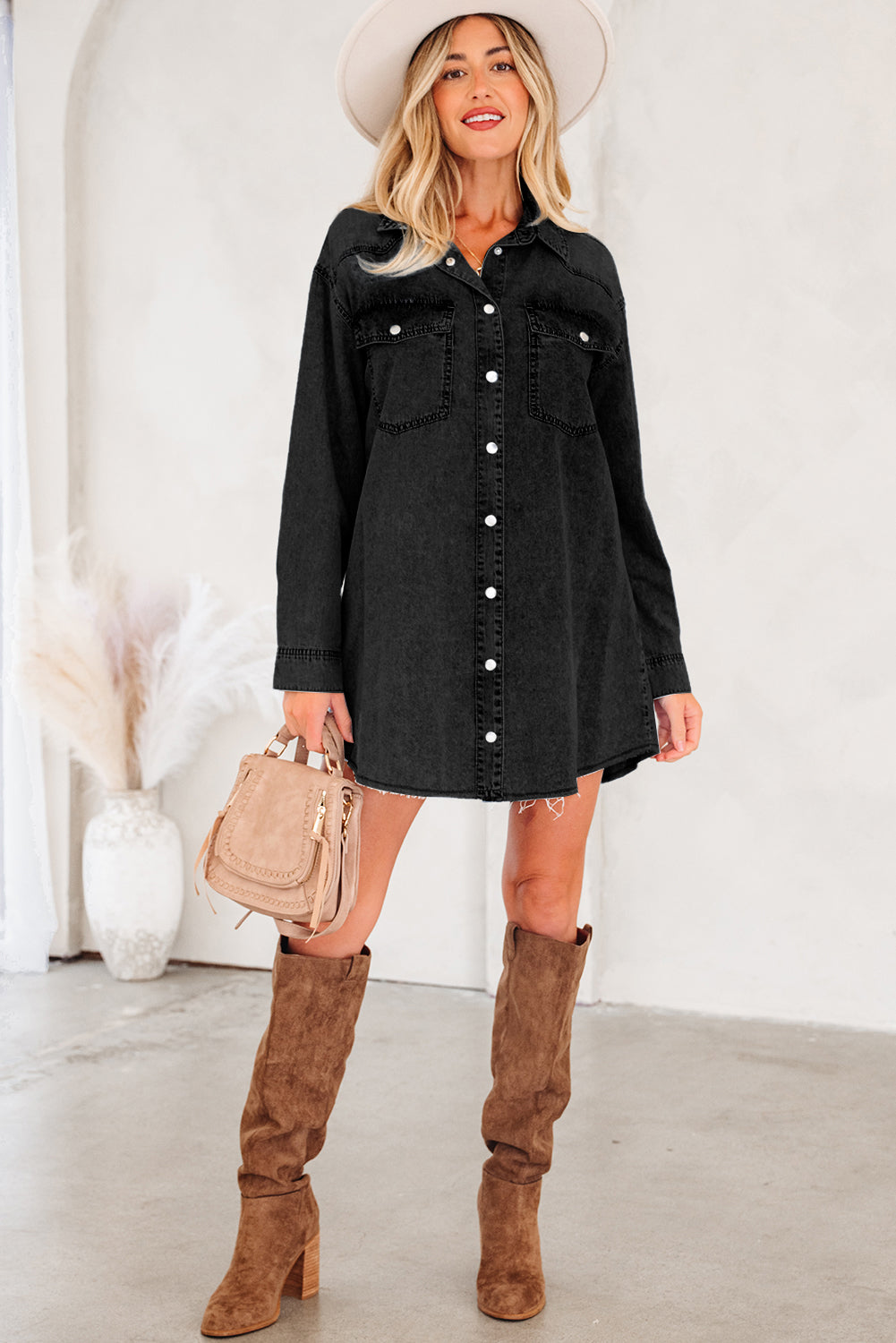 Takina Raw Hem Loose Shirt