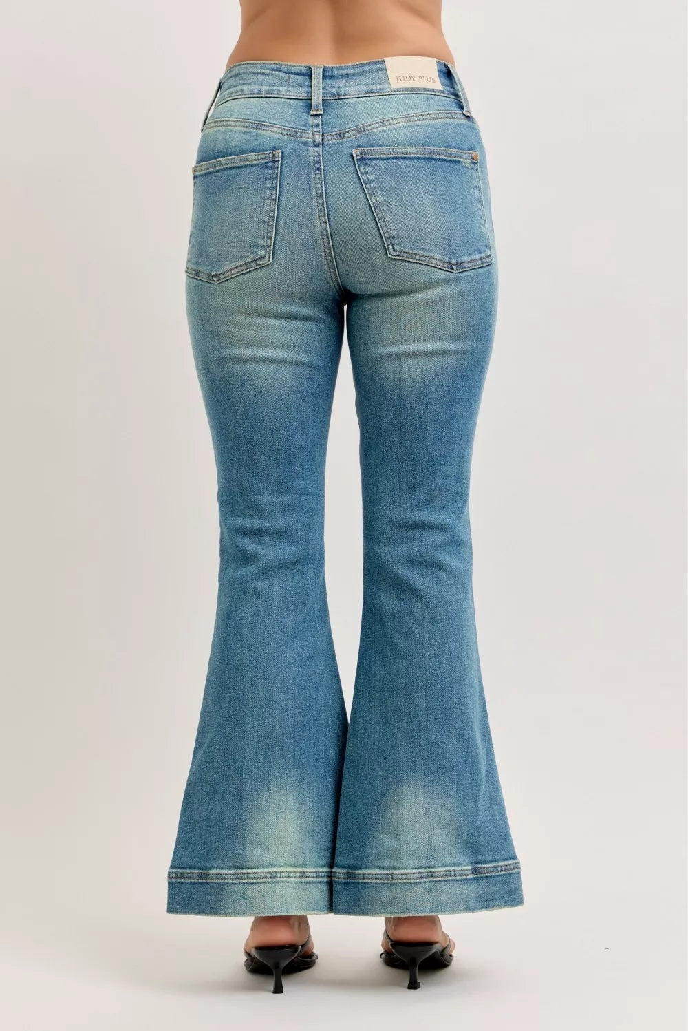 Judy Blue High Waist Vintage Wash Flare Jeans