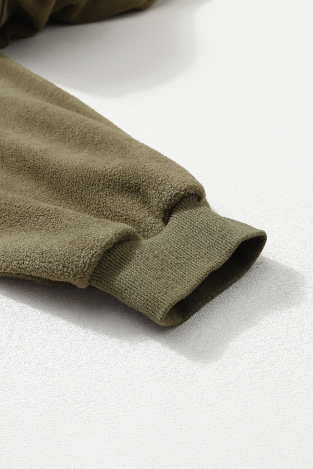 Green Bishop Sleeve Zip Up Hoodie Jacket with Flap Pockets