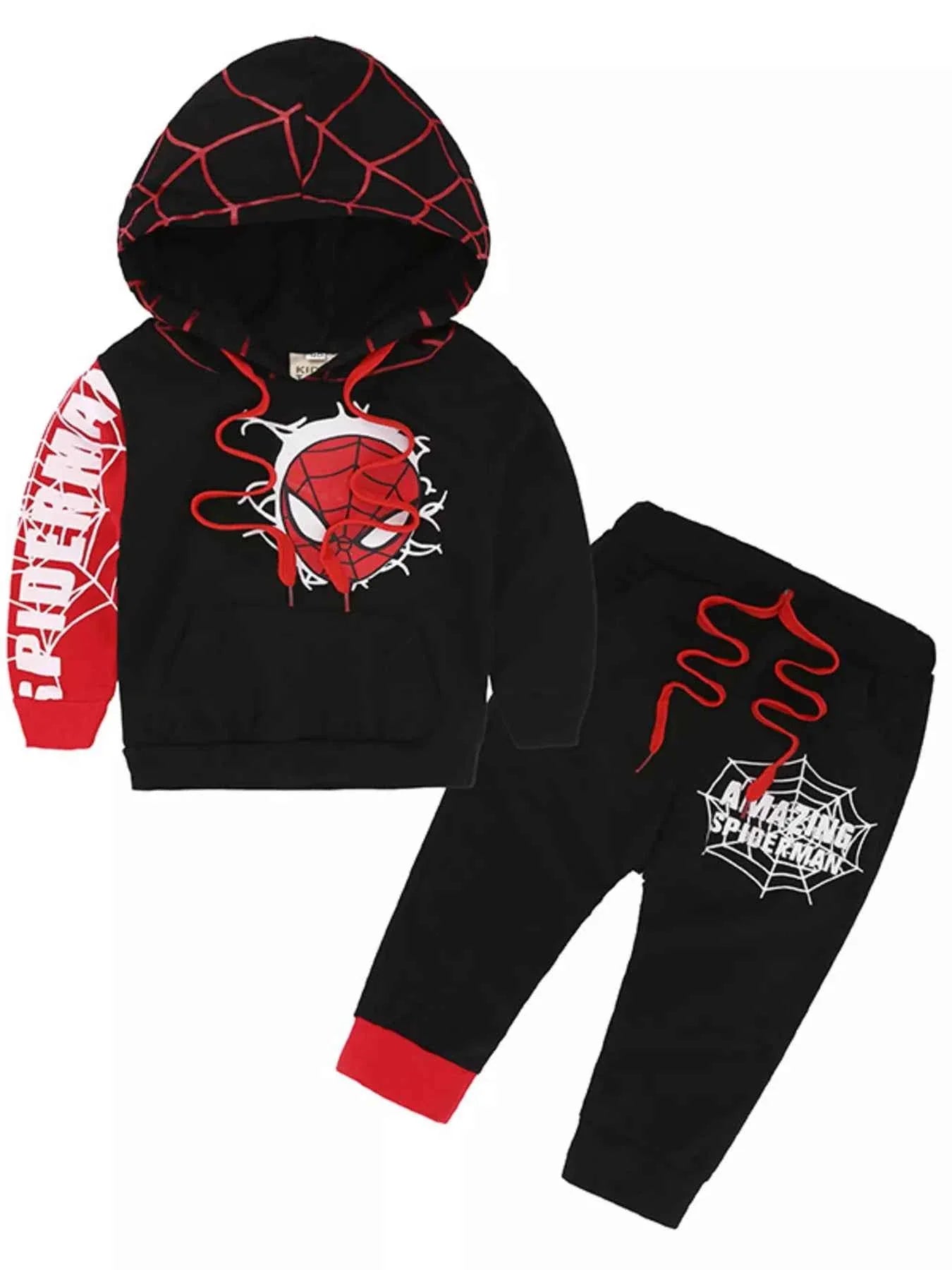 Children's Spiderman Graphic Hoodie and Pants Set