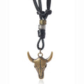 Simple Versatile Ethnic-style Vintage Cow-head Leather Necklace
