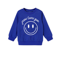 Jesus Loves You Smiley Youth Pullover - Casual Knit Sweatshirt