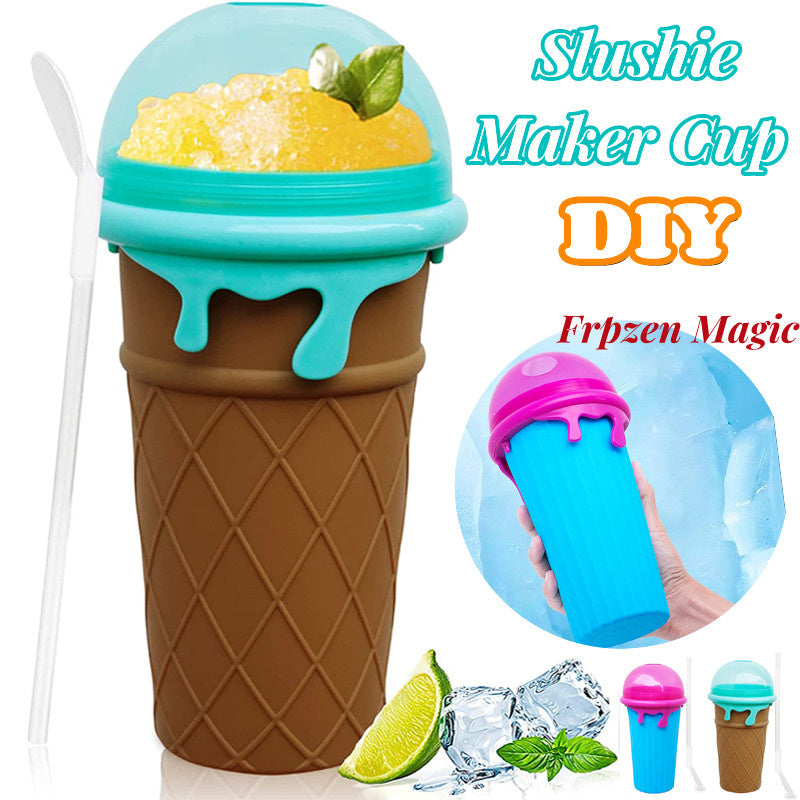 500ml Quick-Frozen Slushy Maker Cup - DIY Smoothie Squeeze Bottle