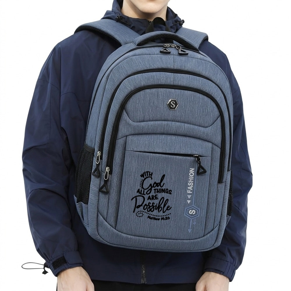 Faithful Traveler All Things Possible Backpack