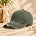 Women's Washed Cotton Curved-Brim Sun Hat with Hair Extensions
