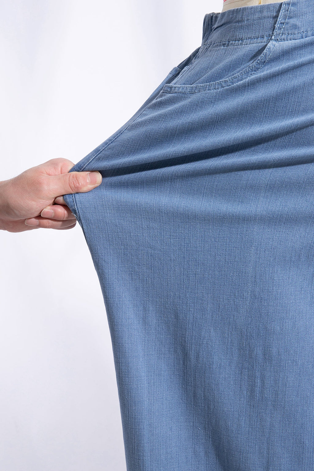 Plus Size Denim Ruffle Hem Wide Leg Jeans