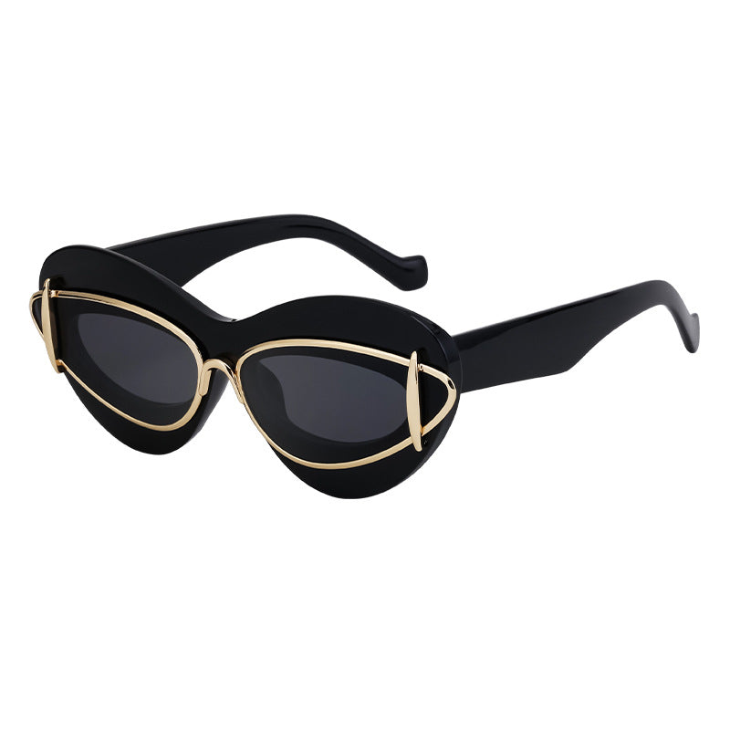 Y2K Cat-Eye Small Frame Sunglasses Trendy Driving Shades