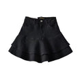 High Waisted Tiered Denim Mini Skirt with Ruffle Hem - Image 6