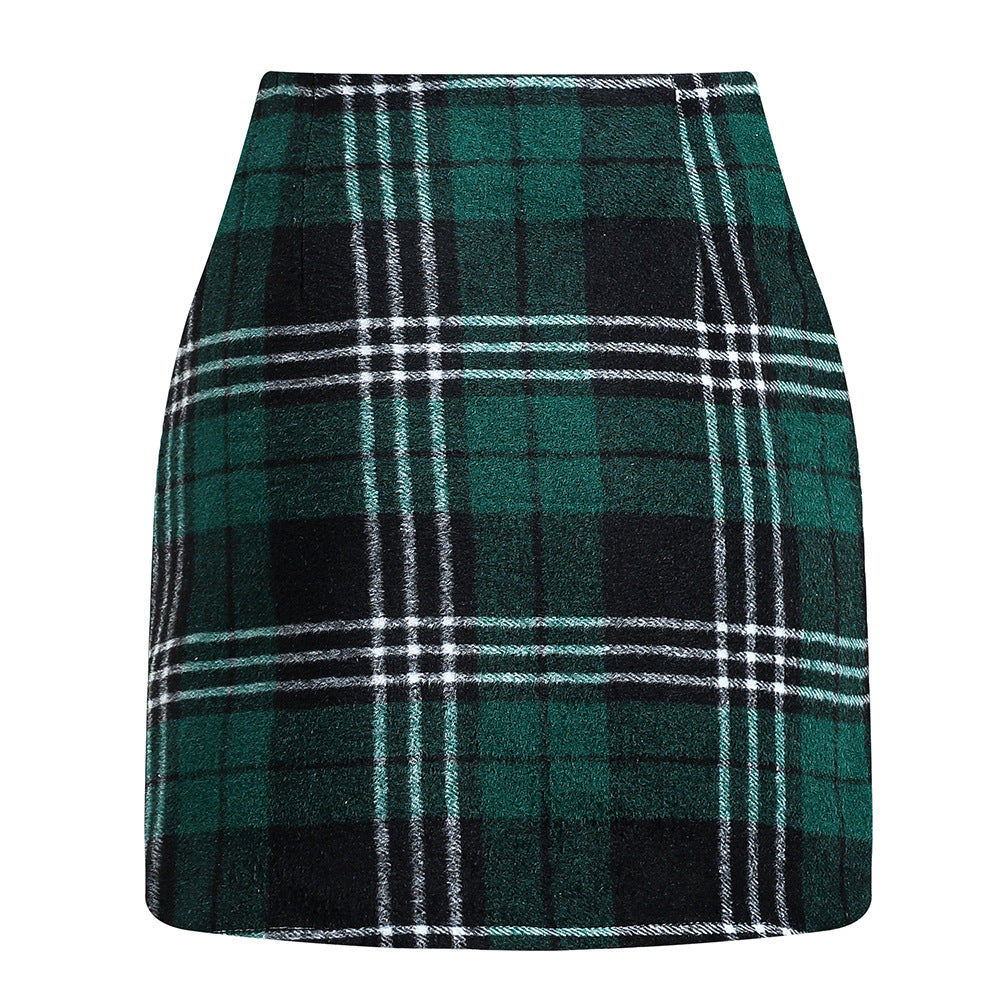 Women's High Waisted Plaid Pencil Skirt Harajuku Street Fashion - Image 15
