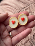 Framed Heart Studs