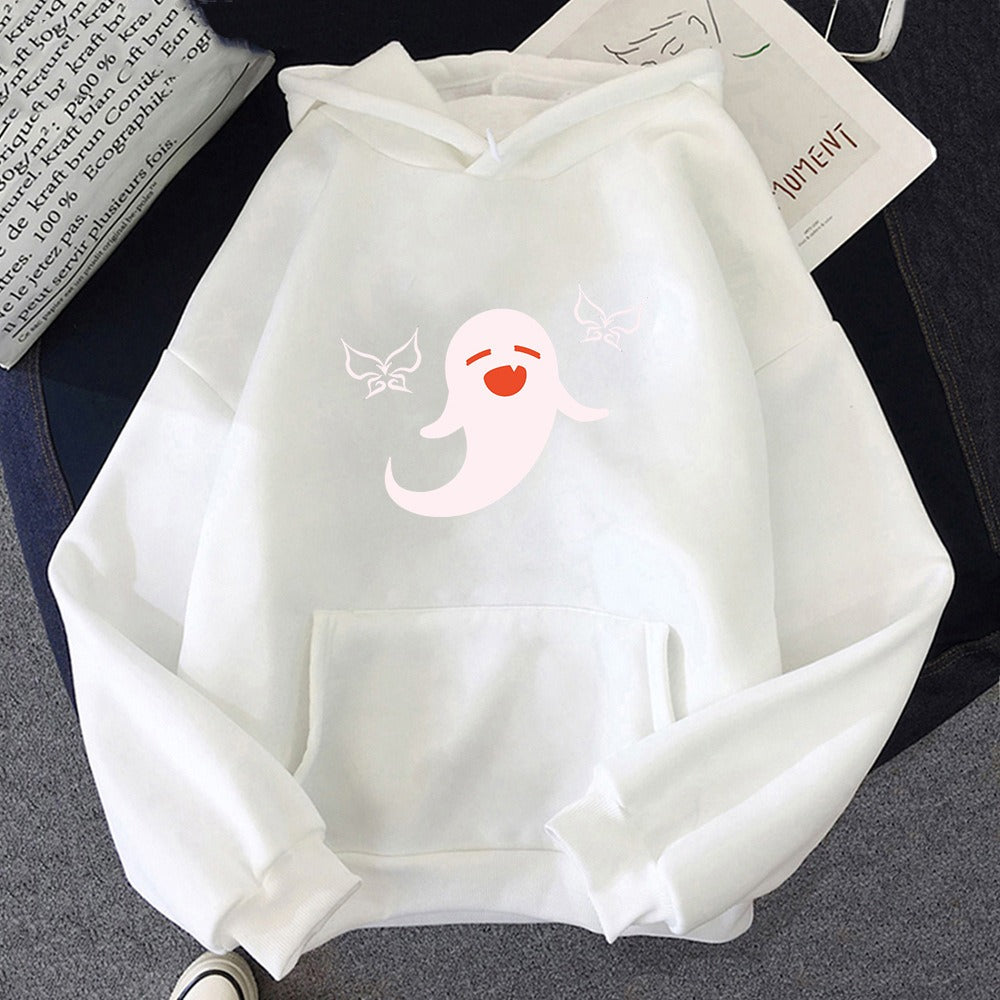 Women's Hu Tao Anime Graphic Hoodie - Pink & White Harajuku Style - Image 15