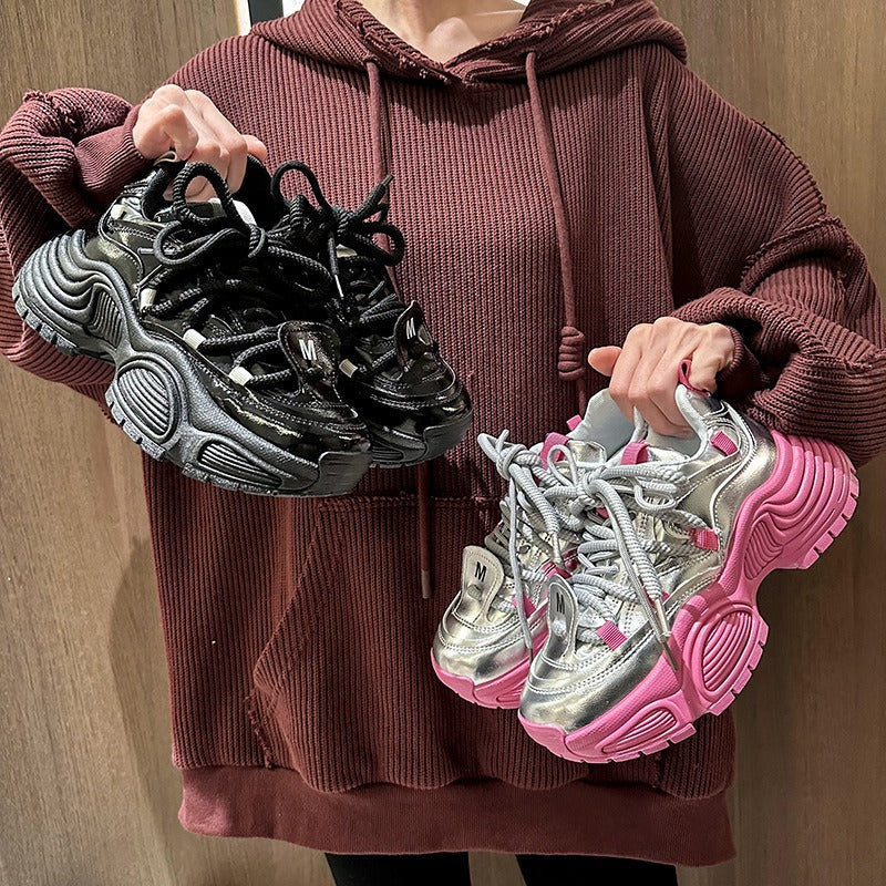 Women's Harajuku Style Chunky Platform Casual Sneakers - Image 6