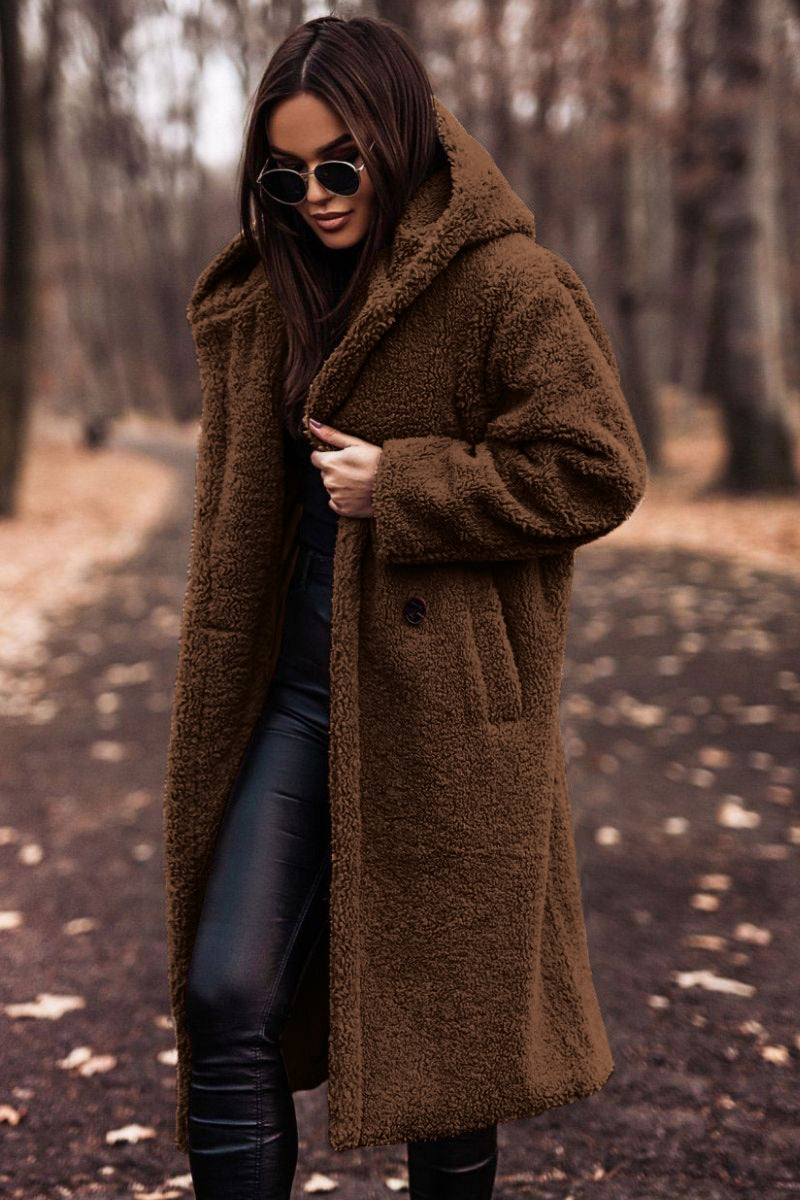 Harajuku Style Long Sleeve Woolen Coat for Women - Cozy & Warm - Image 6