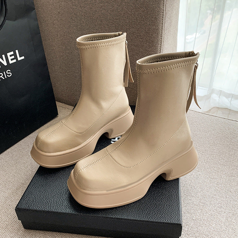 Women's Harajuku Style Chunky Platform Knee-High Boots - Image 6