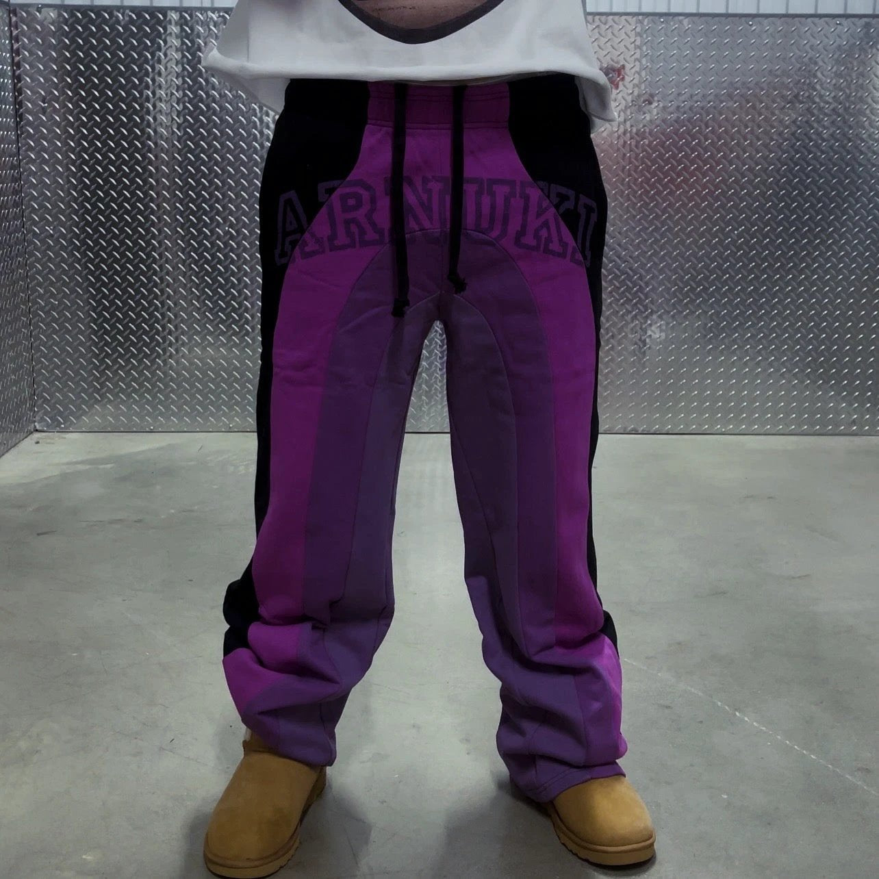 Shade Sweats V2 Wide Leg Streetwear Pants in Multicolor Purple