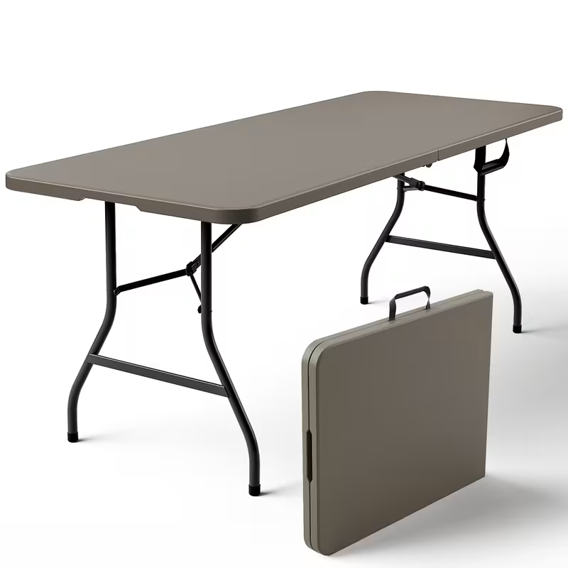 Portable Folding Table 4ft and 6ft Utility Table for Dining