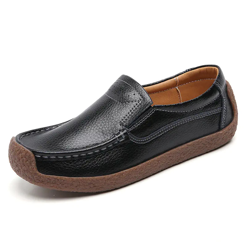 Women's Flat Leather Loafers