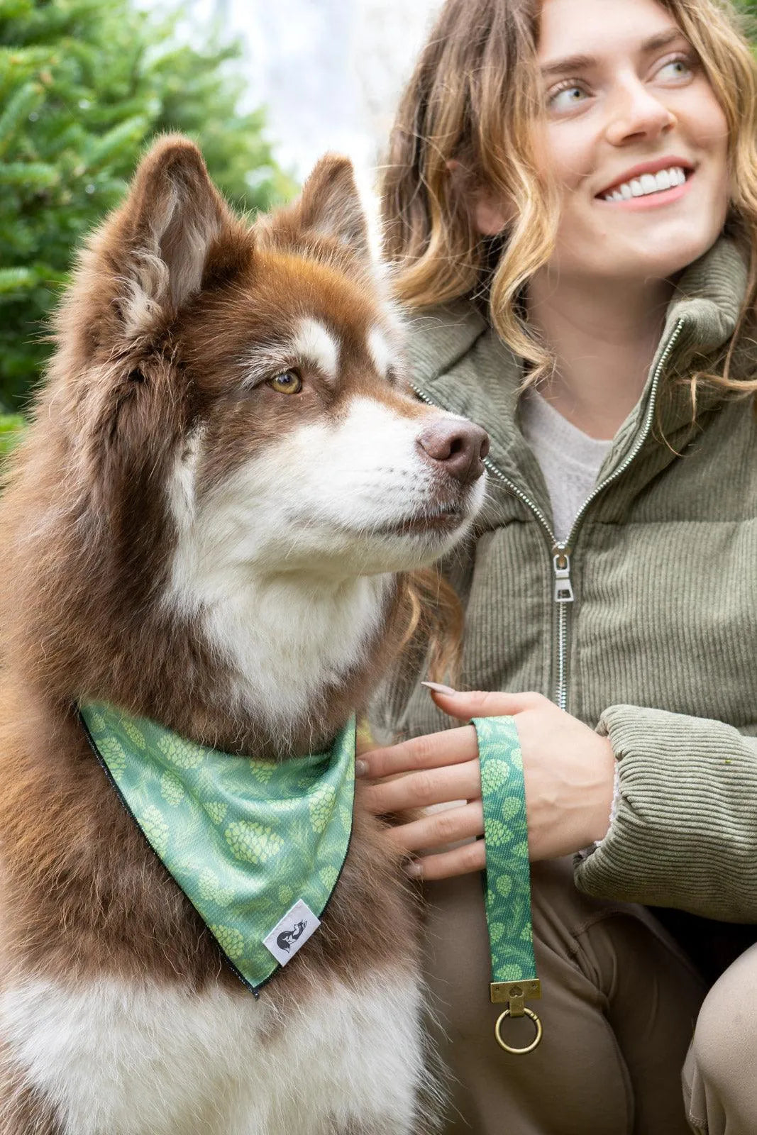 Pine Cone Pup Wristlet Keychain