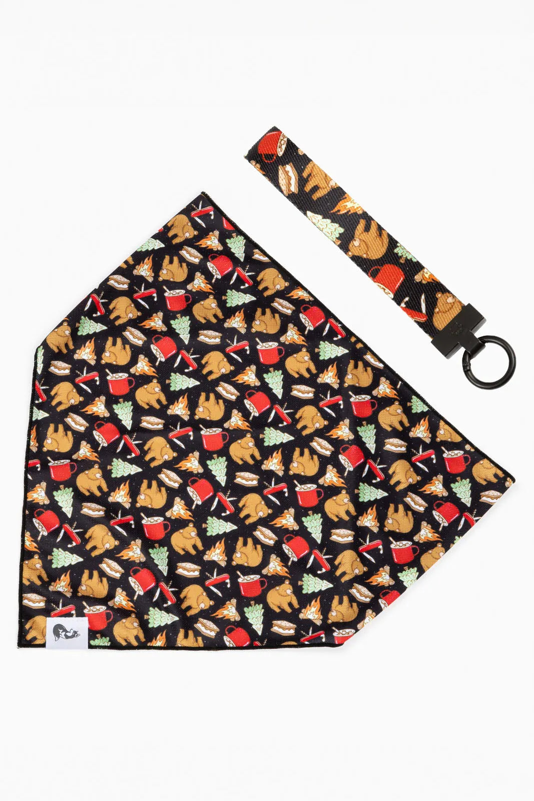 Woodland Tales Dog Bandana and Matching Keychain Set