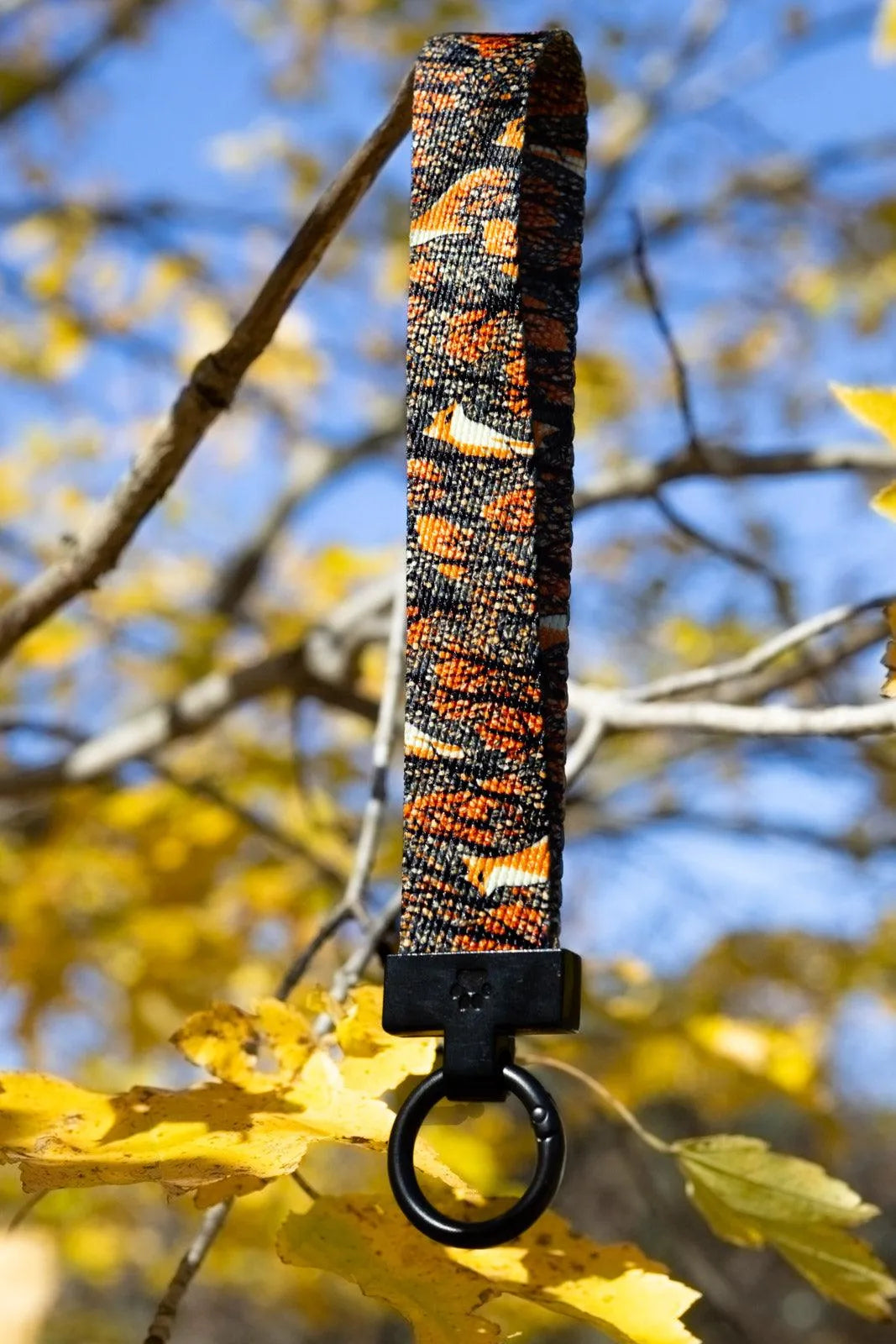 Foxes in Fall Wristlet Keychain