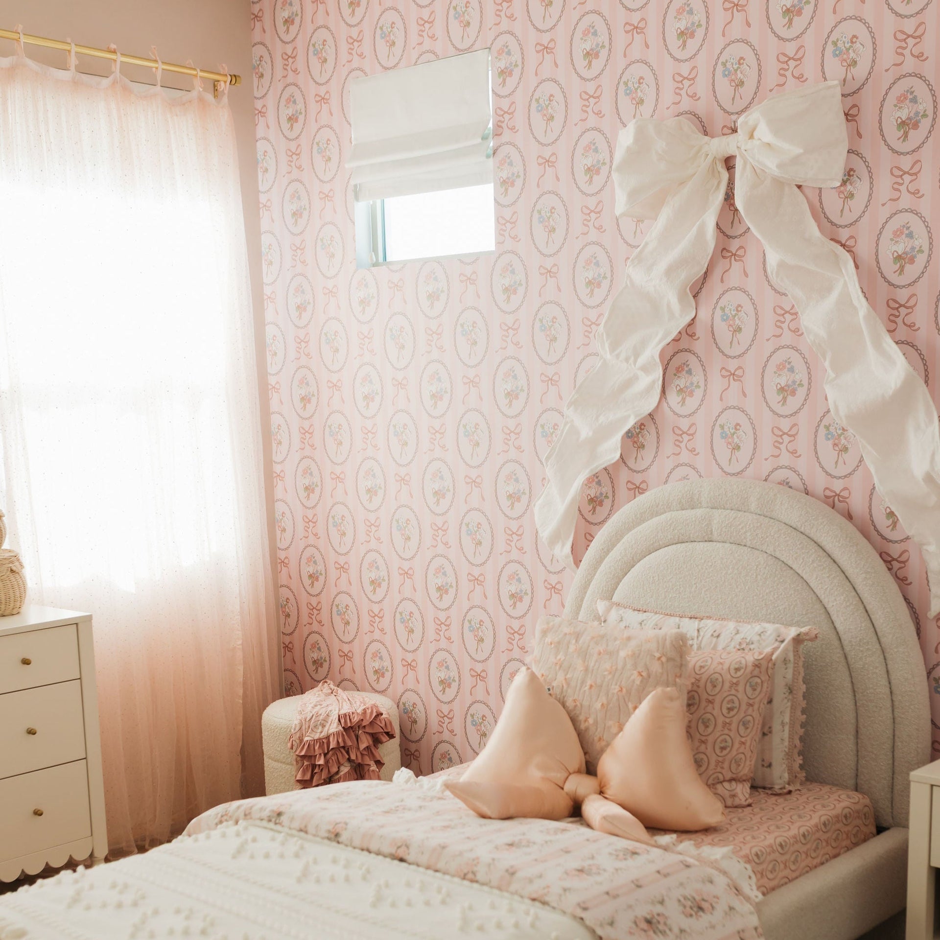 Blaire peel-and-stick wallpaper featuring coordinated prints for children's bedrooms and nurseries.