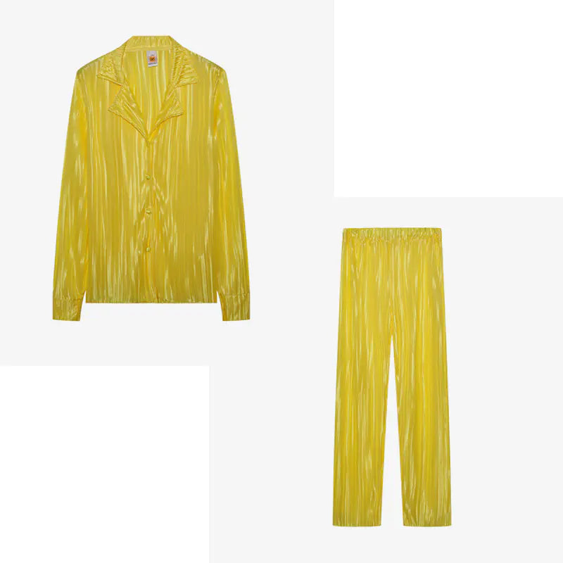 Women's Pleated Casual Button Down Shirt and Wide Leg Pant Set - Image 28