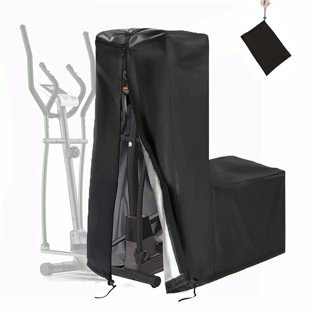 Elliptical Cover Waterproof Elliptical Exercise Machine Cover Exercise Trainer Cover for Home and Gym (Black 55L x 25W x 65H)