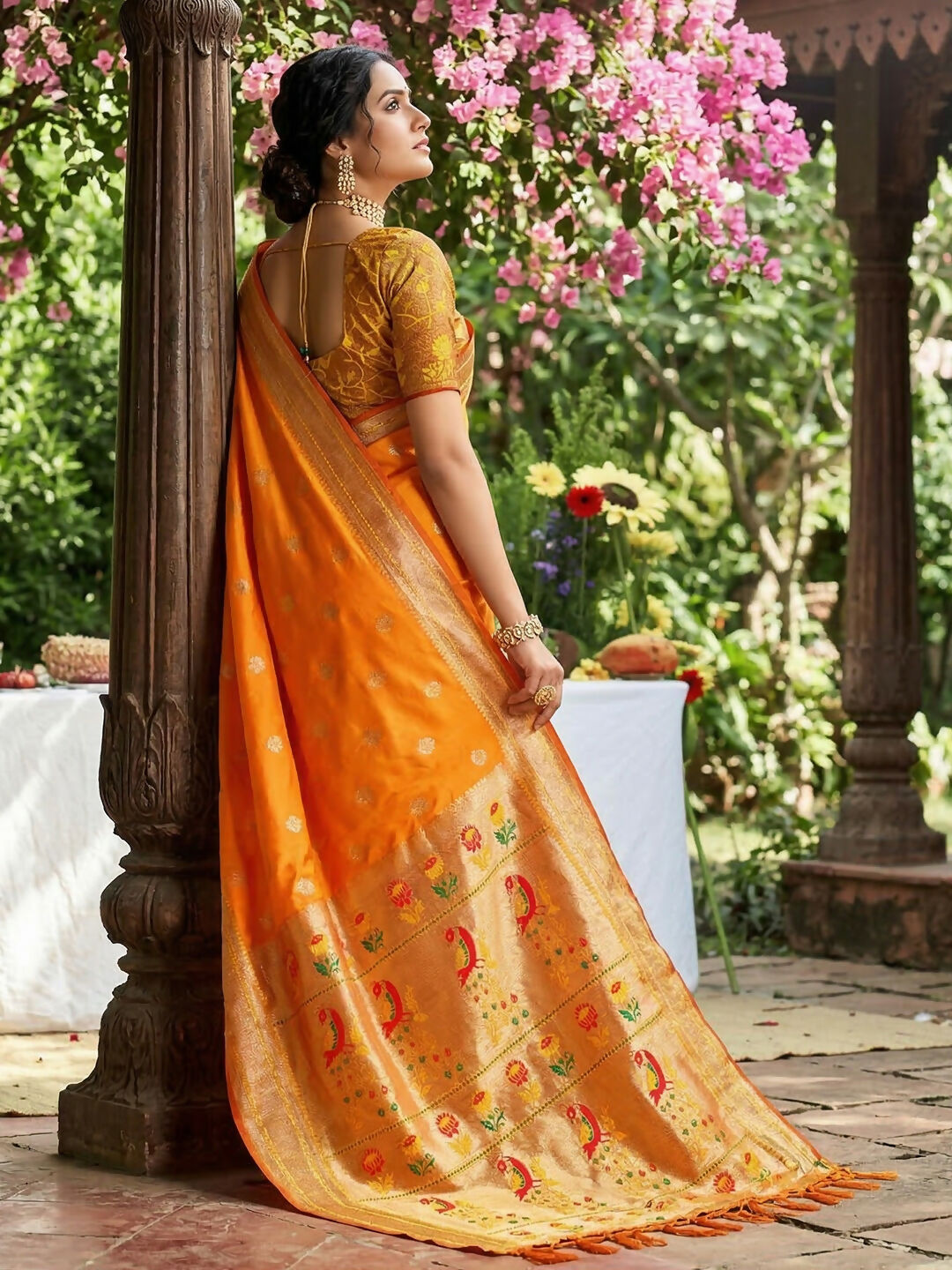 Yellow Soft Silk Saree with Matching Blouse Piece