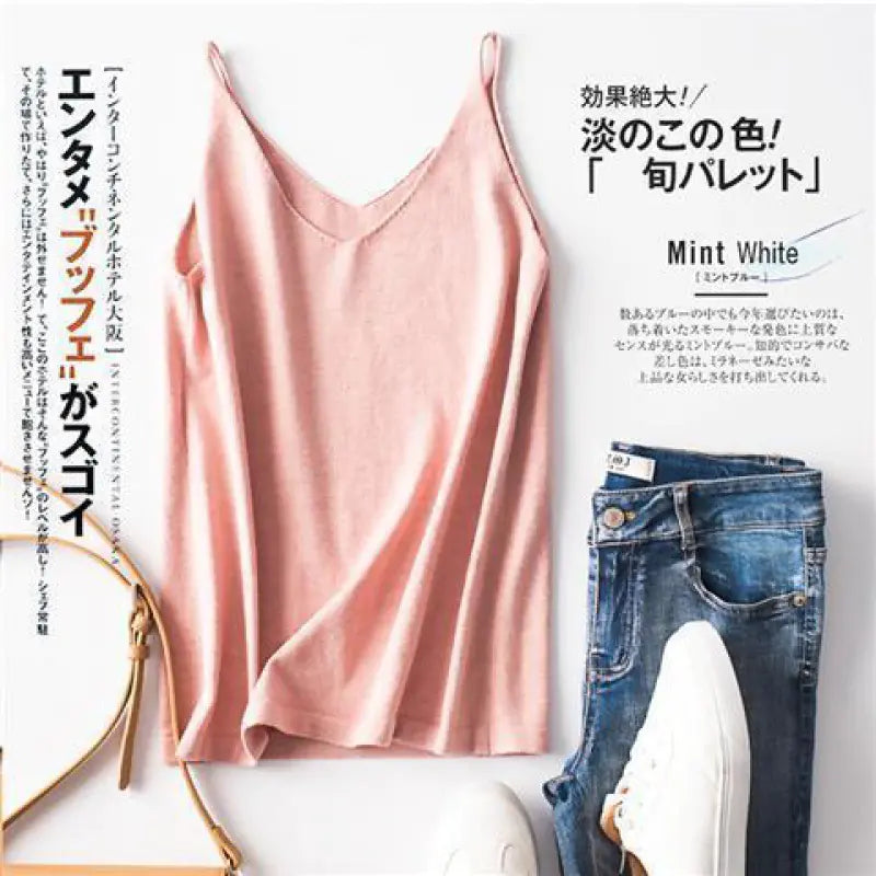 Plus Size Loose Knit Sleeveless Top for Summer