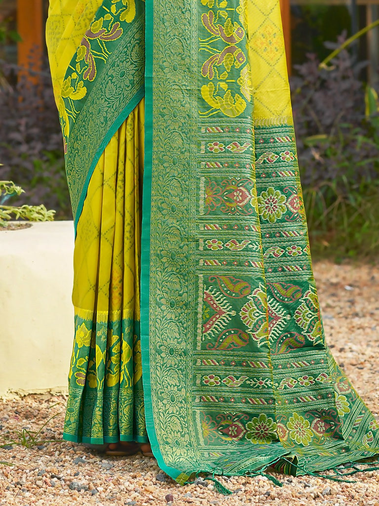 Mustard Soft Silk Saree with Matching Blouse