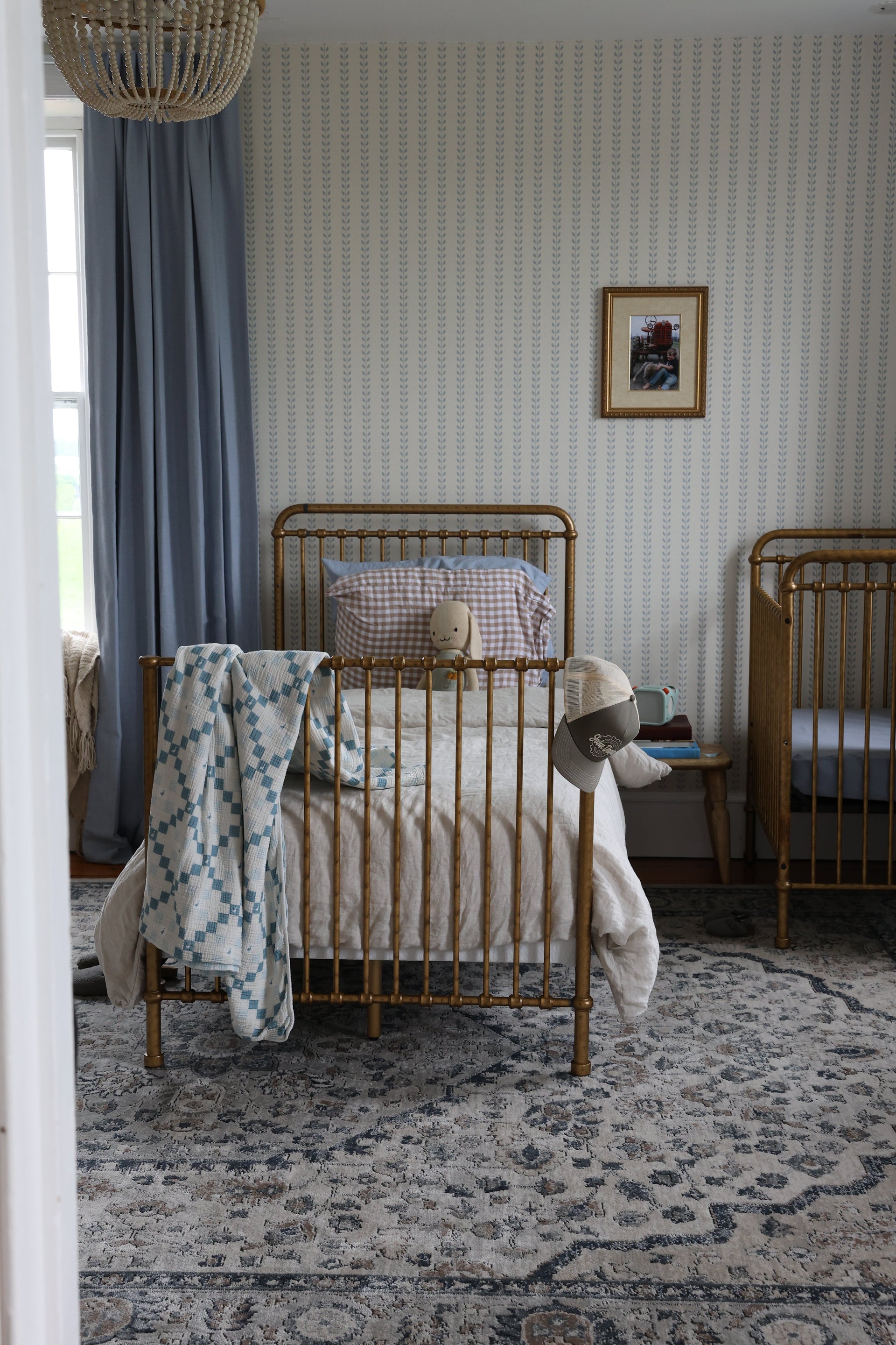 Francesca Geometric Wallpaper in Sage-Green and Beige