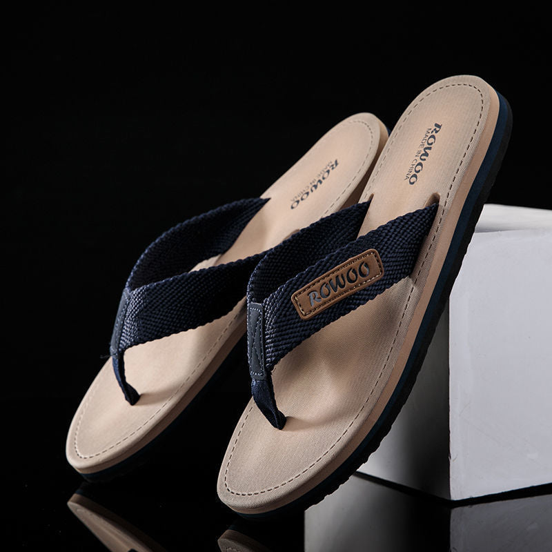 Comfortable Casual Summer Flip Flops with Cotton Straps