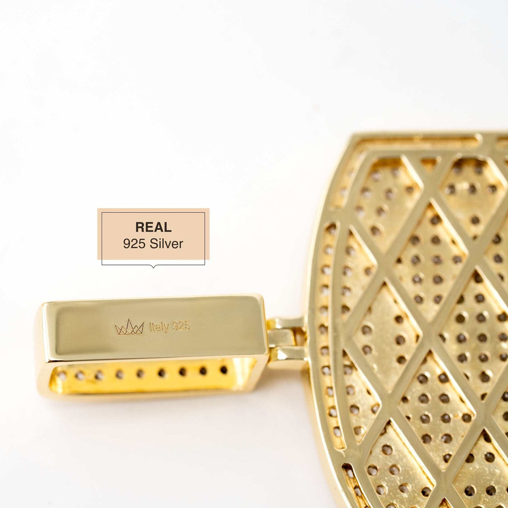 Dog Tag Pendant Hip Hop 925 Sterling Silver