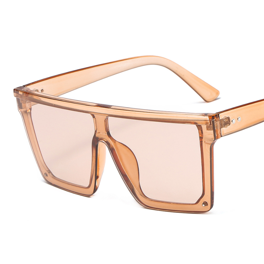 Oversized Square Black Sunglasses Luxury Retro UV Protection Shades