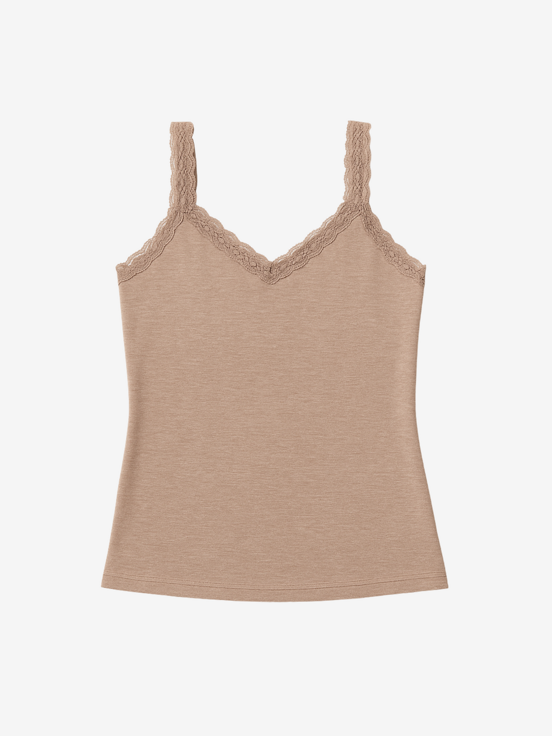 Ginger Lace Trim Cami with Moisture-Wicking Fabric