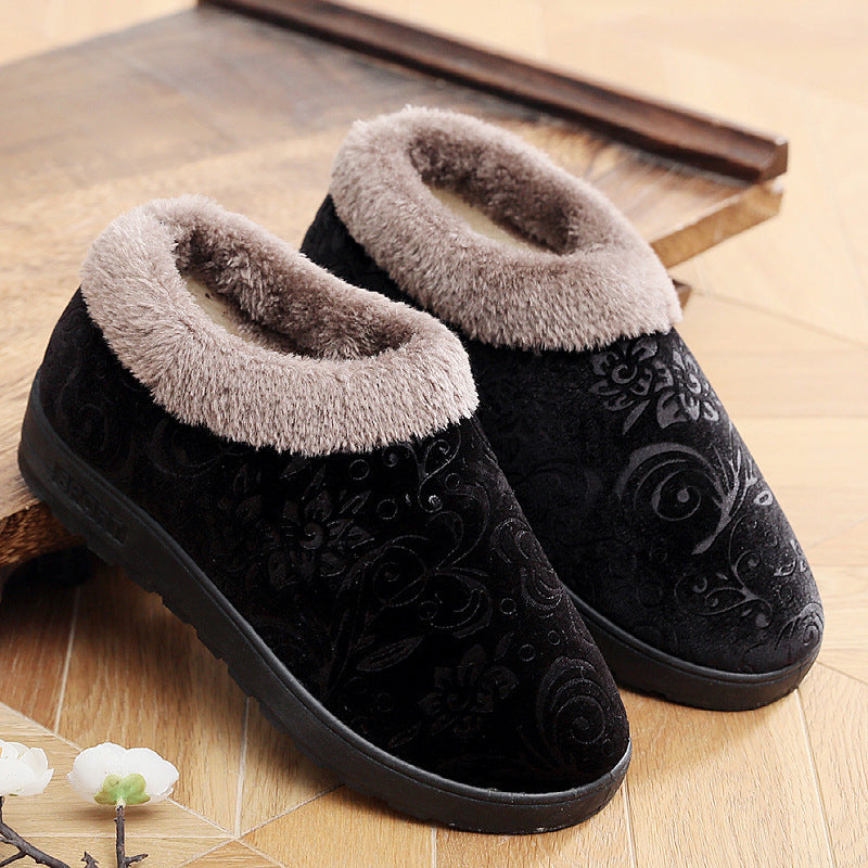 Women's Velvet Plush Memory Foam Slippers - Cozy Indoor Slip-Ons