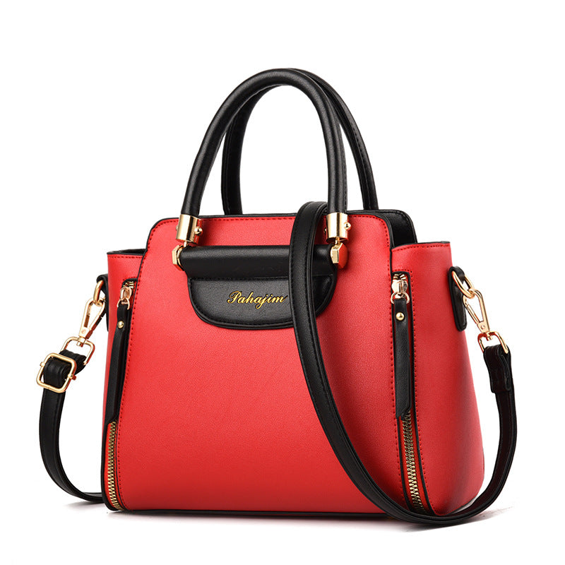 Versatile Leather-Style Parent Tote and Crossbody Bag for Baby Gear