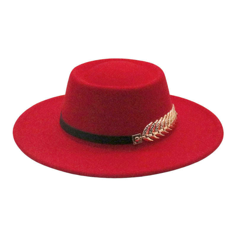 Foldable Short Brim Fedora Hat for Autumn and Winter