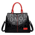 Monogram Print Large Capacity Shoulder Bag for On-the-Go Moms