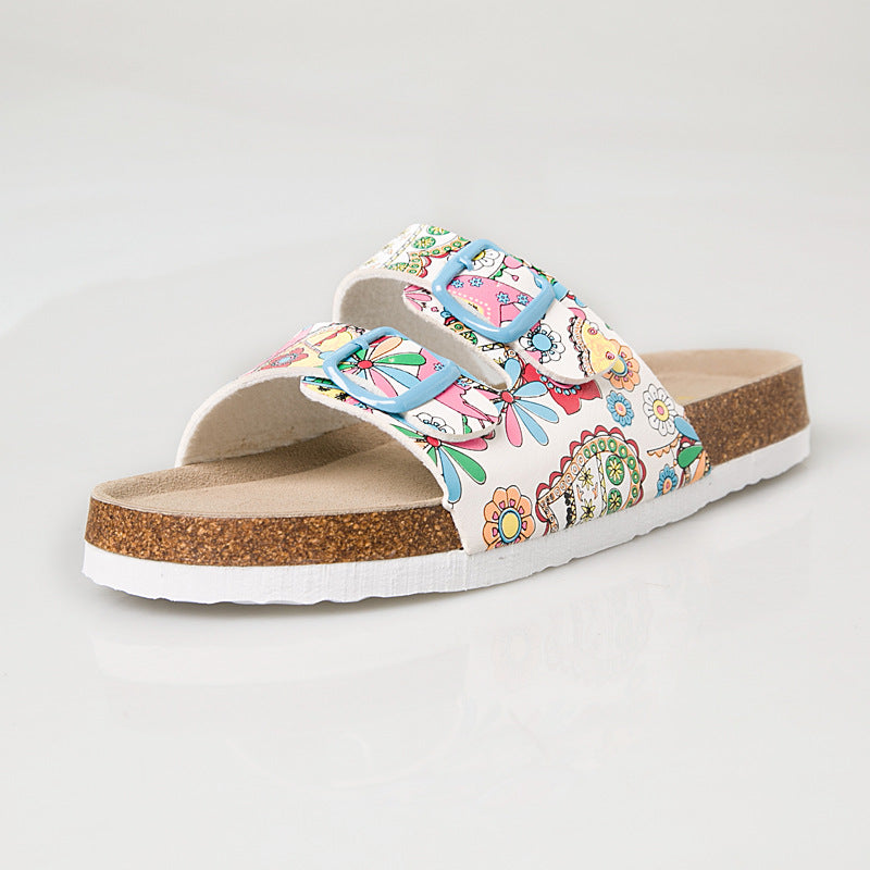 Women’s Adjustable Buckle Comfort Footbed Sandals Beach Slides