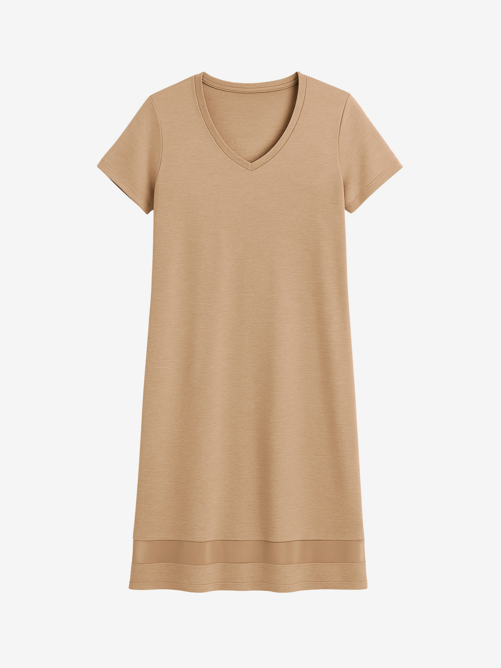 Gabriela Short Sleeve Nightgown with Mesh Hem in Light Blue - Image 6