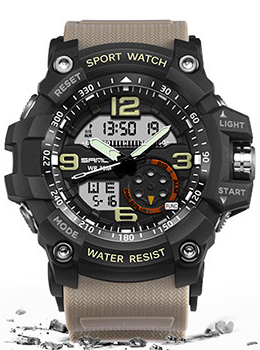 Professional Analog-Digital Sport Watch with Night Mode