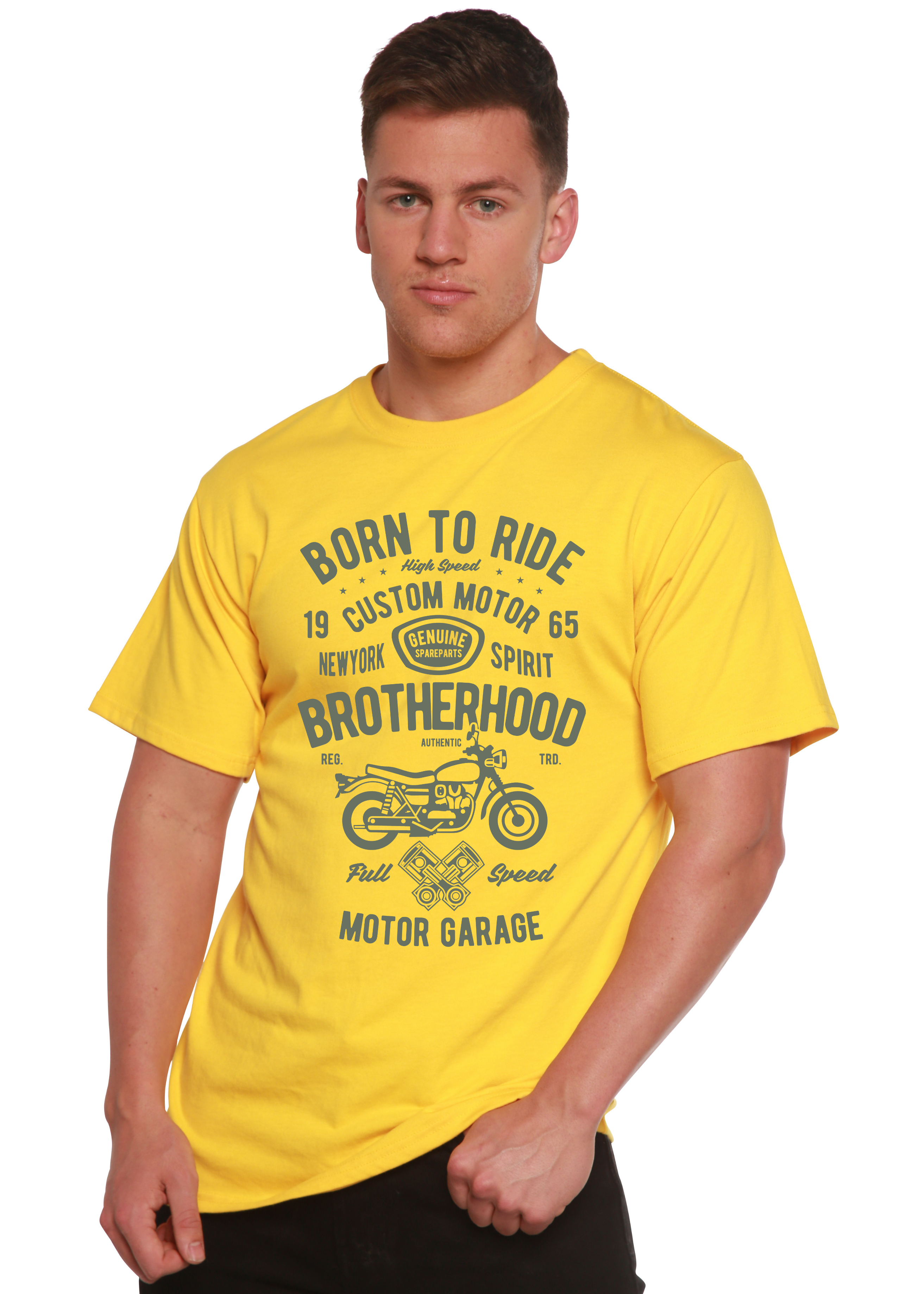 Motorcycle Brotherhood Men's Bamboo Viscose/Organic Cotton Short Sleeve Graphic T-Shirt