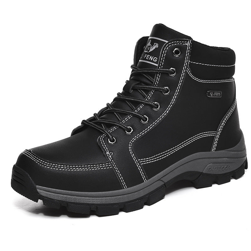 Waterproof Men's Winter Snow Boots with Reflective Detail