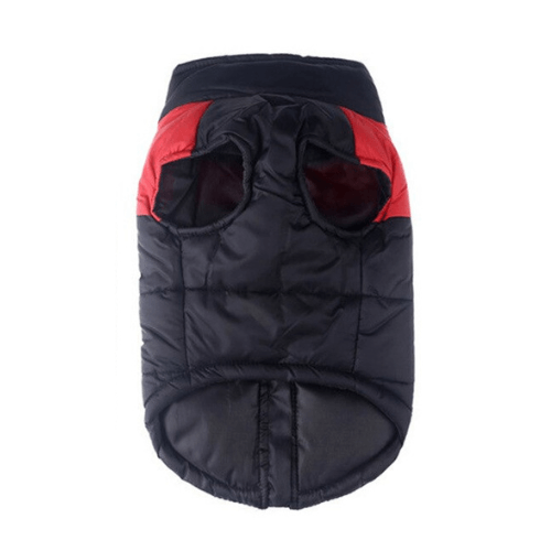 Wilderness Shield Quilted Dog Vest Water Repellent Black Red - Image 2
