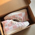 Pink Women's High-Top Canvas Sneakers – Slip-On Casual Athletic Shoes