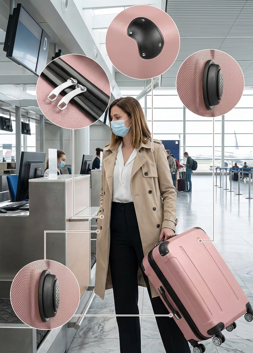 3-Piece Hard Shell Spinner Luggage Set with TSA Lock - 20/24/28 In
