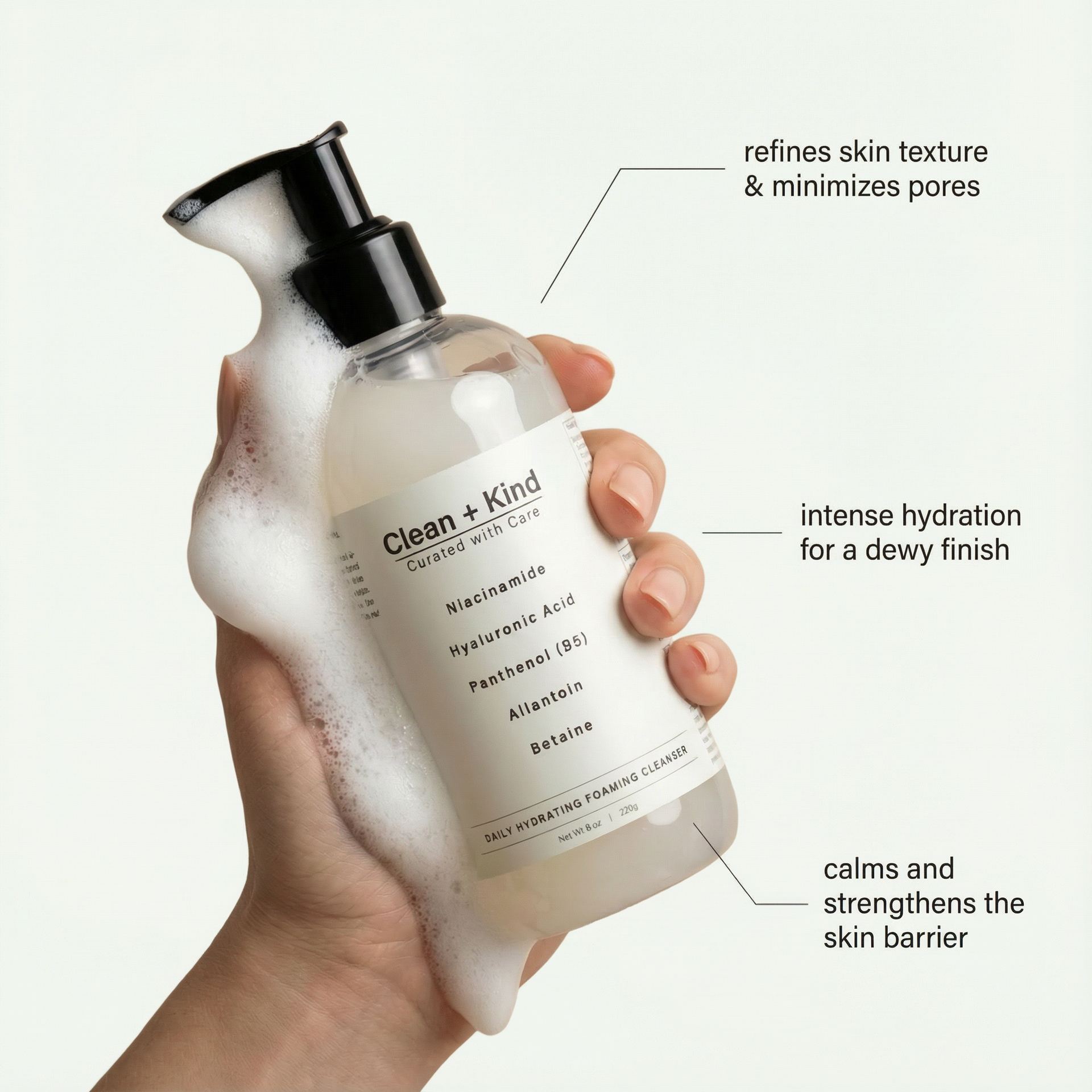 Daily Hydrating Foaming Facial Cleanser with Niacinamide - Image 5