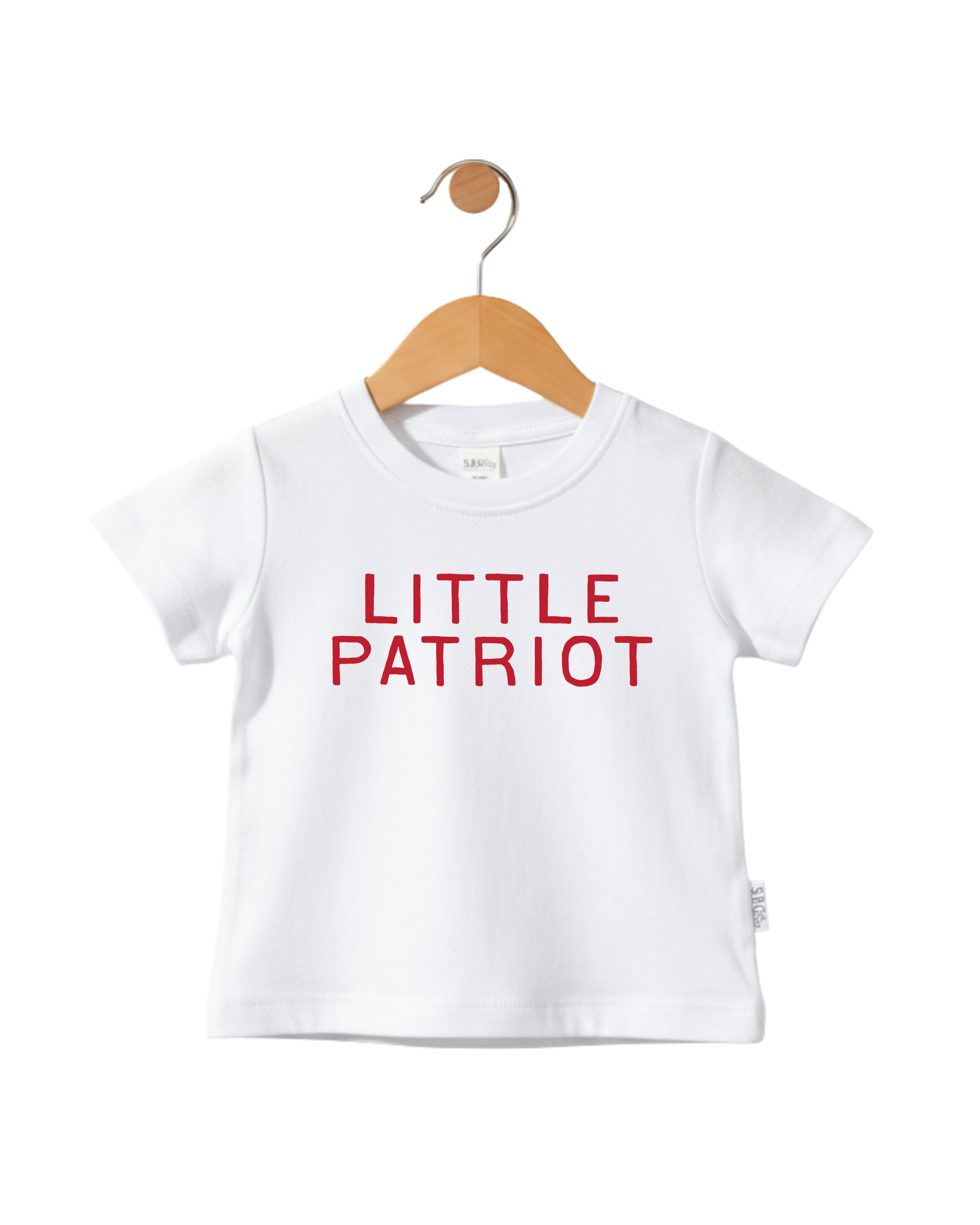 Little Patriot Minimalist Cotton Crew Neck Tee